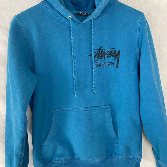 Stussy hoodie in a size xs, true to size, blue - Picture 2 of 3